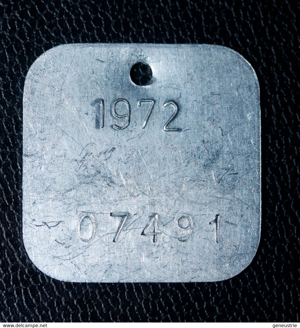 Jeton De Taxe Sur Les Chiens "Année 1972 - Liège (Luik) - Belgique / Belgie" Médaille De Chien - Dog License Tax Tag - Monétaires / De Nécessité