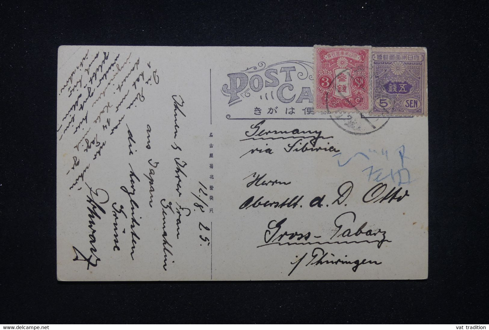 JAPON - Carte Postale ( The Nagoya Castle ) Pour L 'Allemagne En 1925 - L 99259 - Covers & Documents