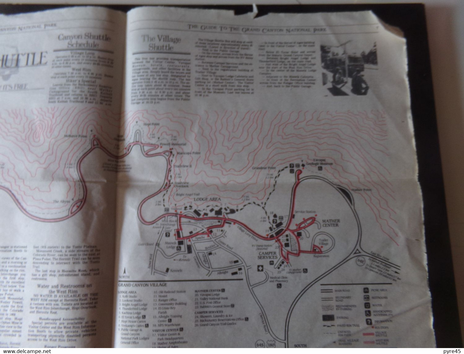 The Guide " Grand Canyon National Park " 1987, 12 Pages ( Pliures, Déchirures ) - Amérique Du Nord