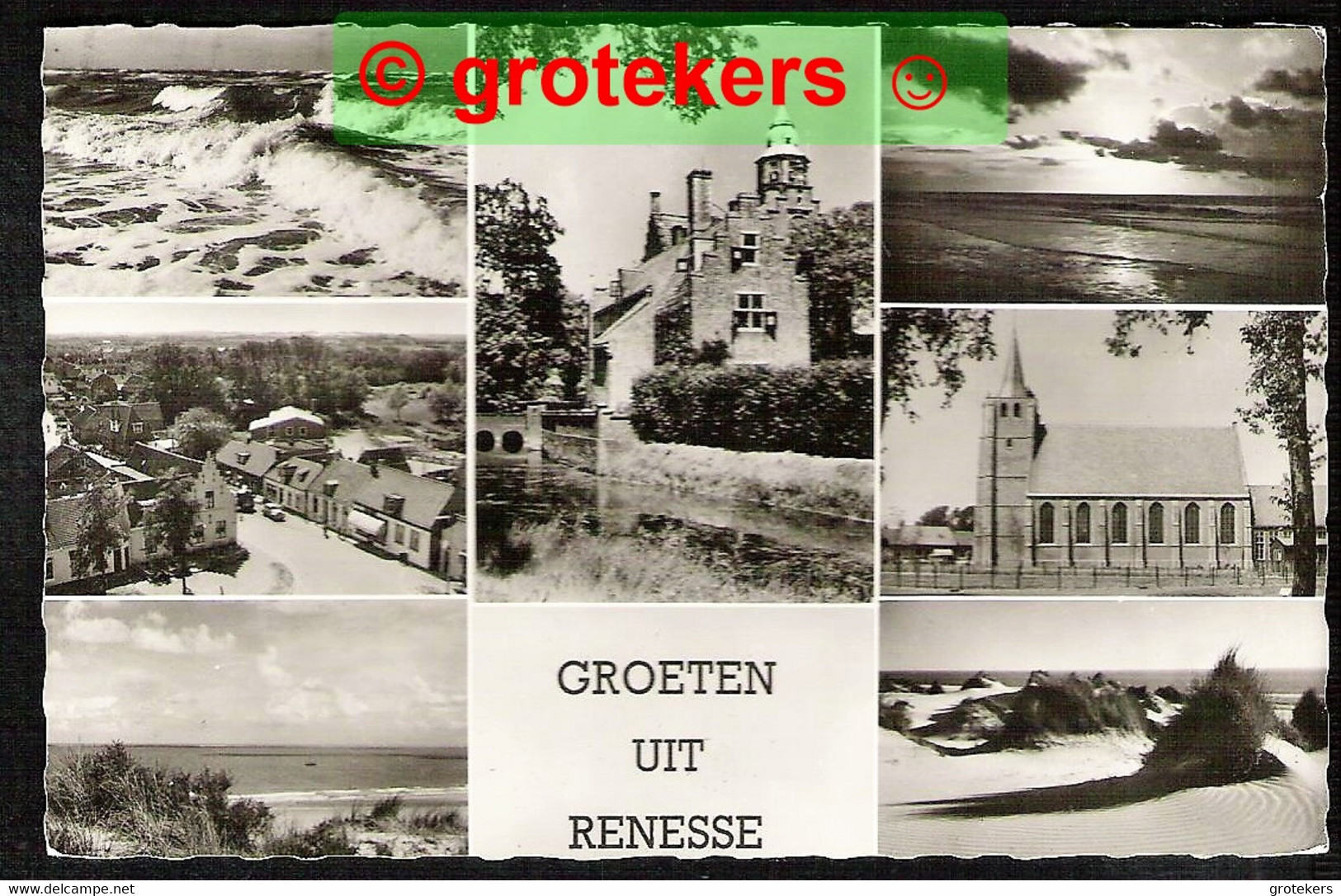 RENESSE Groeten Uit 7-luik Met Slot Moermond En Kerk 1965 - Renesse