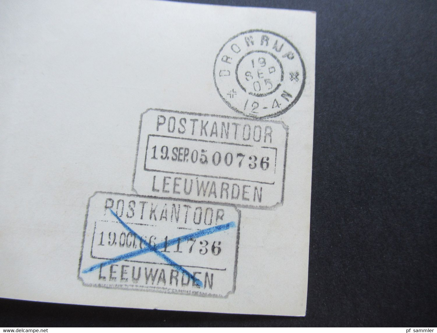 Belgien 1905 Wechsel Mit Steuermarke / Fiskalmarke Stempel Postkantoor Leeuwarden Und K2 Dronrup - Documents
