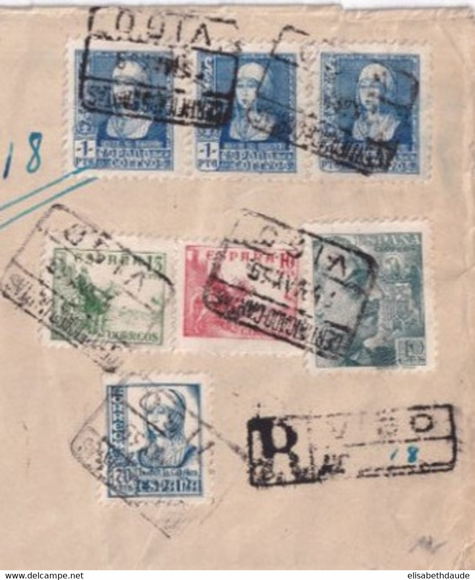 1939 - ESPAGNE - ENVELOPPE GF RECOMMANDEE De VIGO => HINTERZARTEN (GERMANY) - - Lettres & Documents