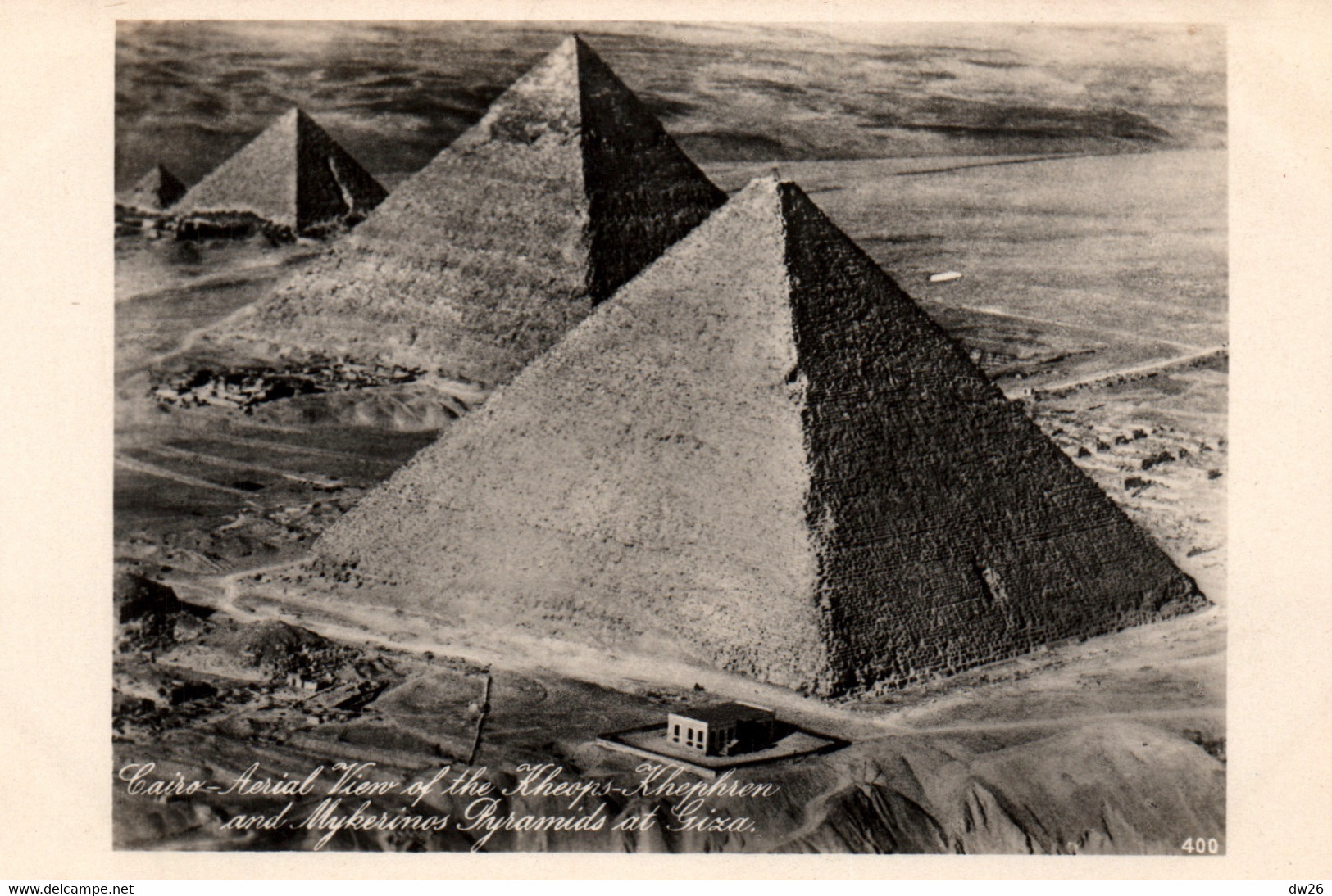 Egypt: Cairo, Aerial View Of The Kheops, Khefren And Mykerinos Pyramids At Giza - Edition Lehnert & Landrock - Pyramiden
