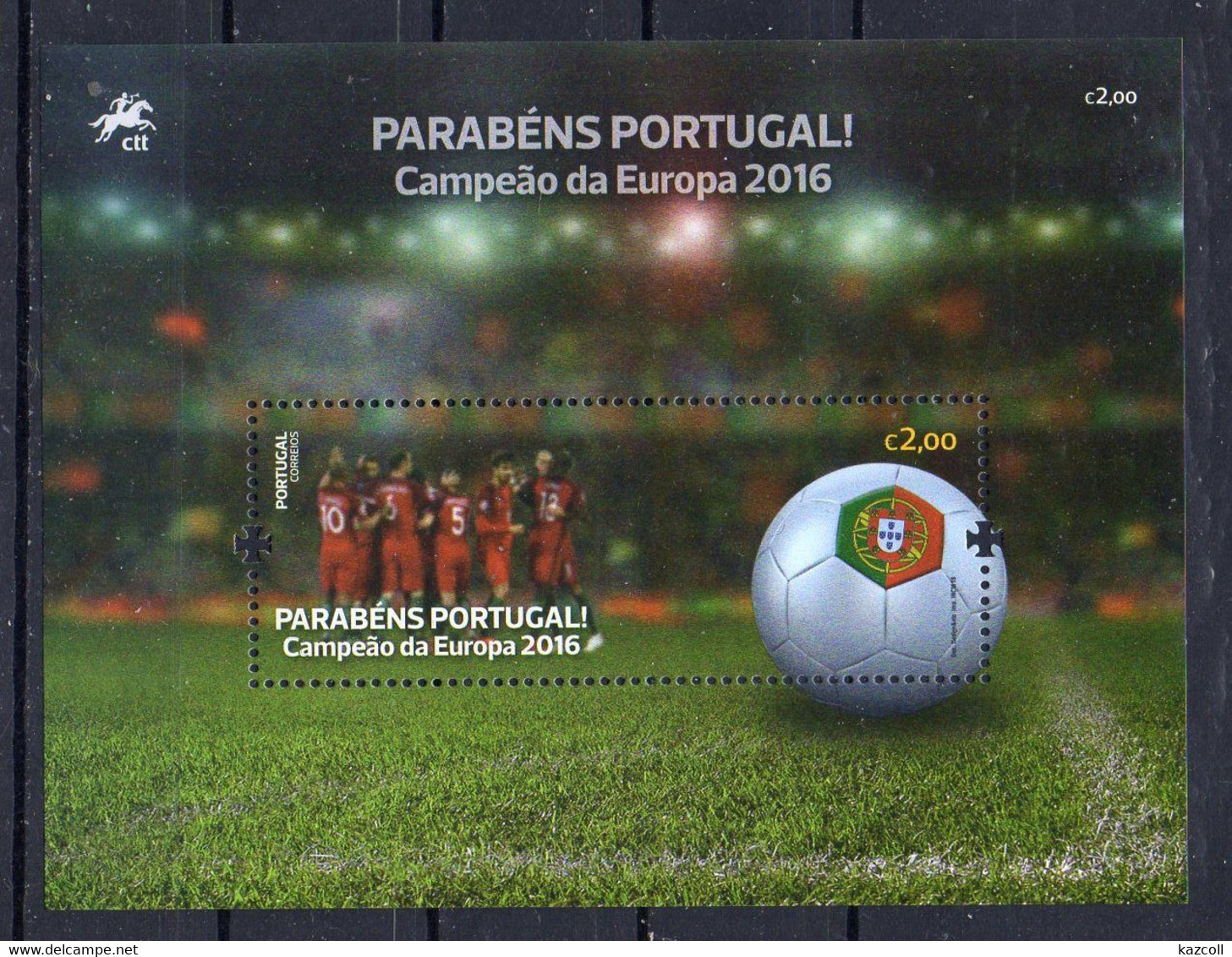 Portugal  2016. Congratulations Portugal-Champion Of Europe. Sport. Football. Soccer. MNH - Unused Stamps