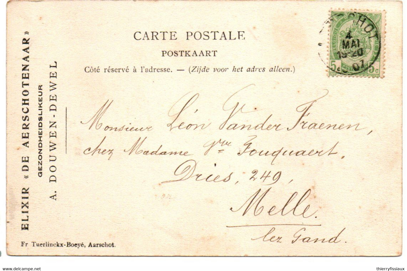 Aarschot / Aerschot - Le Pont Du Tram -  Circulée: 1907 - 2 Scans - Aarschot