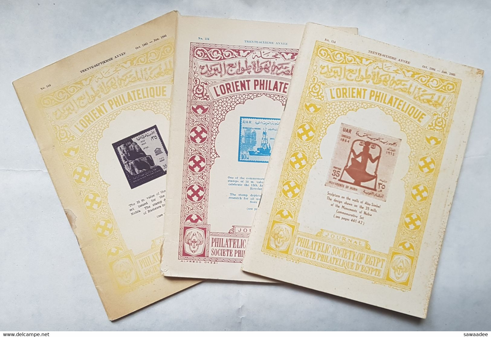 JOURNAL - L'ORIENT PHILATELIQUE - LOT DE 8 N° - SOCIETE PHILATELIQUE D'EGYPTE - ANNEE 60 - - Englisch (ab 1941)