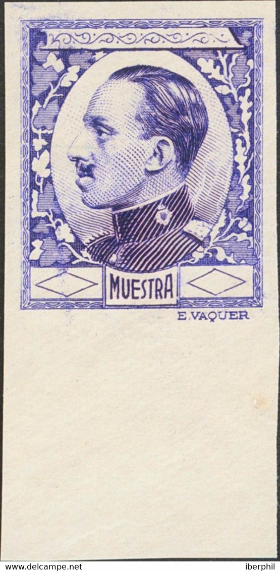 (*). 1930. Sin Cifra Del Valor, Violeta. ENSAYO DE PLANCHA, Con Leyenda MUESTRA. MAGNIFICA Y RARA. (Gálvez 2512) - Other & Unclassified