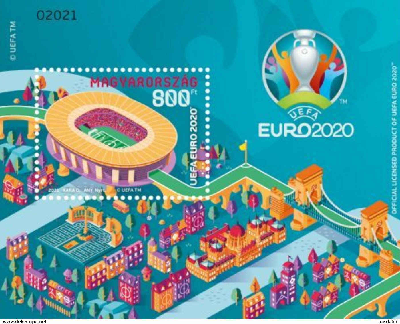 Hungary - 2021 - EURO 2020™ European Football Championship - Mint Souvenir Sheet - Nuevos