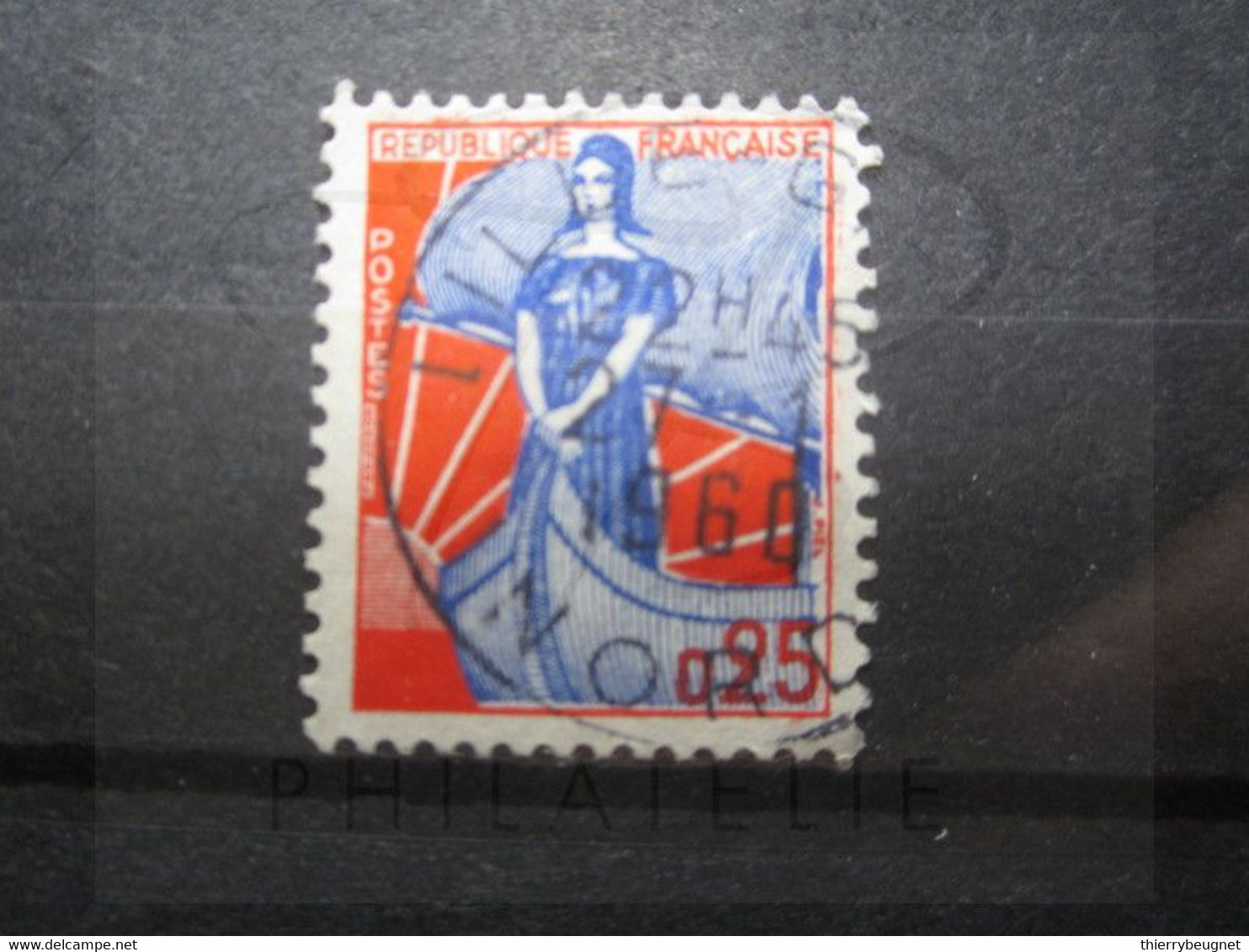 VEND BEAU TIMBRE DE FRANCE N° 1234 , OBLITERATION " LILLE " !!! - 1959-1960 Maríanne à La Nef