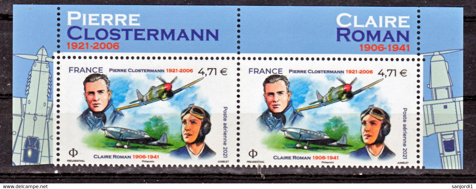 France PA 85 Closterman Et Claire Roman 2021 Haut De Feuille (feuille De 10) Neuf ** TB MNH Sin Charnela Faciale 9.42 - 1960-.... Neufs