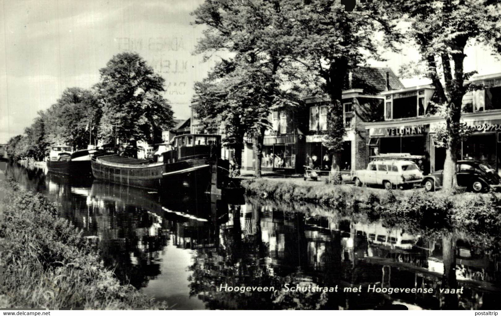 HOOGEVEEN   Schutstraat  Met Hoogeveense Vaart  DRENTHE HOOGEVEEN  HOLLAND HOLANDA NETHERLANDS - Hoogeveen