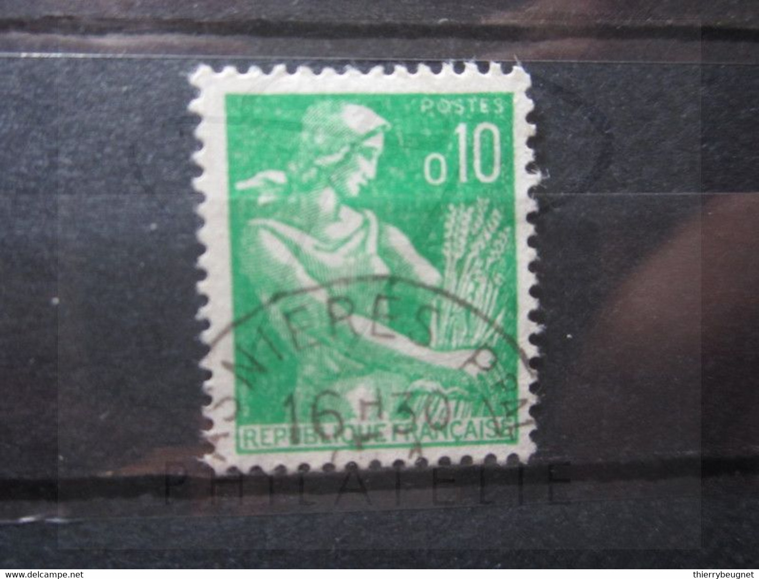 VEND BEAU TIMBRE DE FRANCE N° 1231 , OBLITERATION " ASNIERES " !!! - 1957-1959 Mietitrice