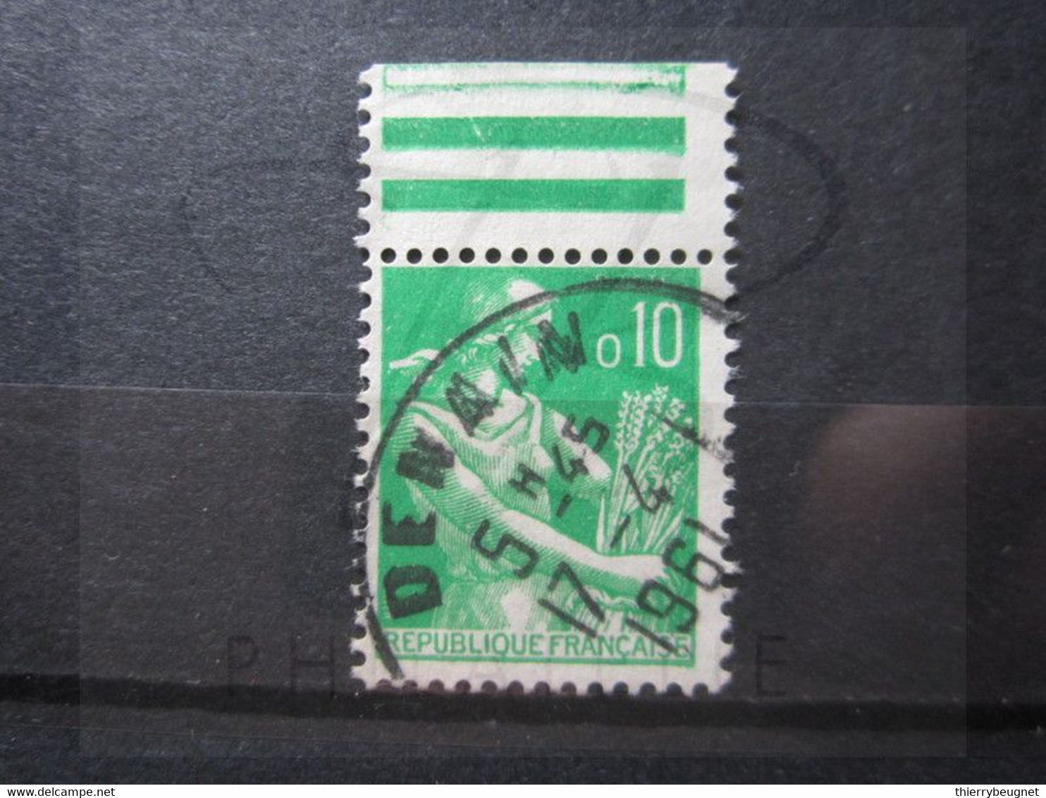 VEND BEAU TIMBRE DE FRANCE N° 1231 + BDF , OBLITERATION " DENAIN " !!! - 1957-1959 Mietitrice