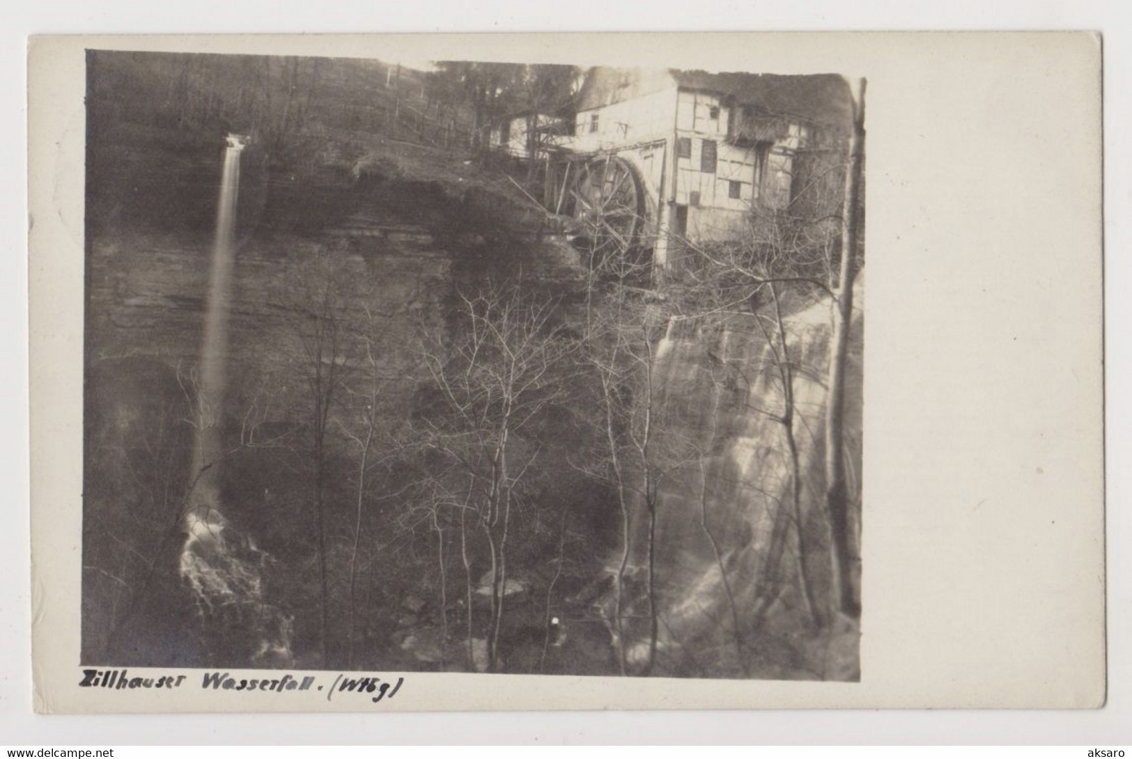 Zillhauser Wasserfall, Fotokarte - 1921 (Balingen, Tübingen, Gel. Stuttgart, Wassermühle) - Balingen