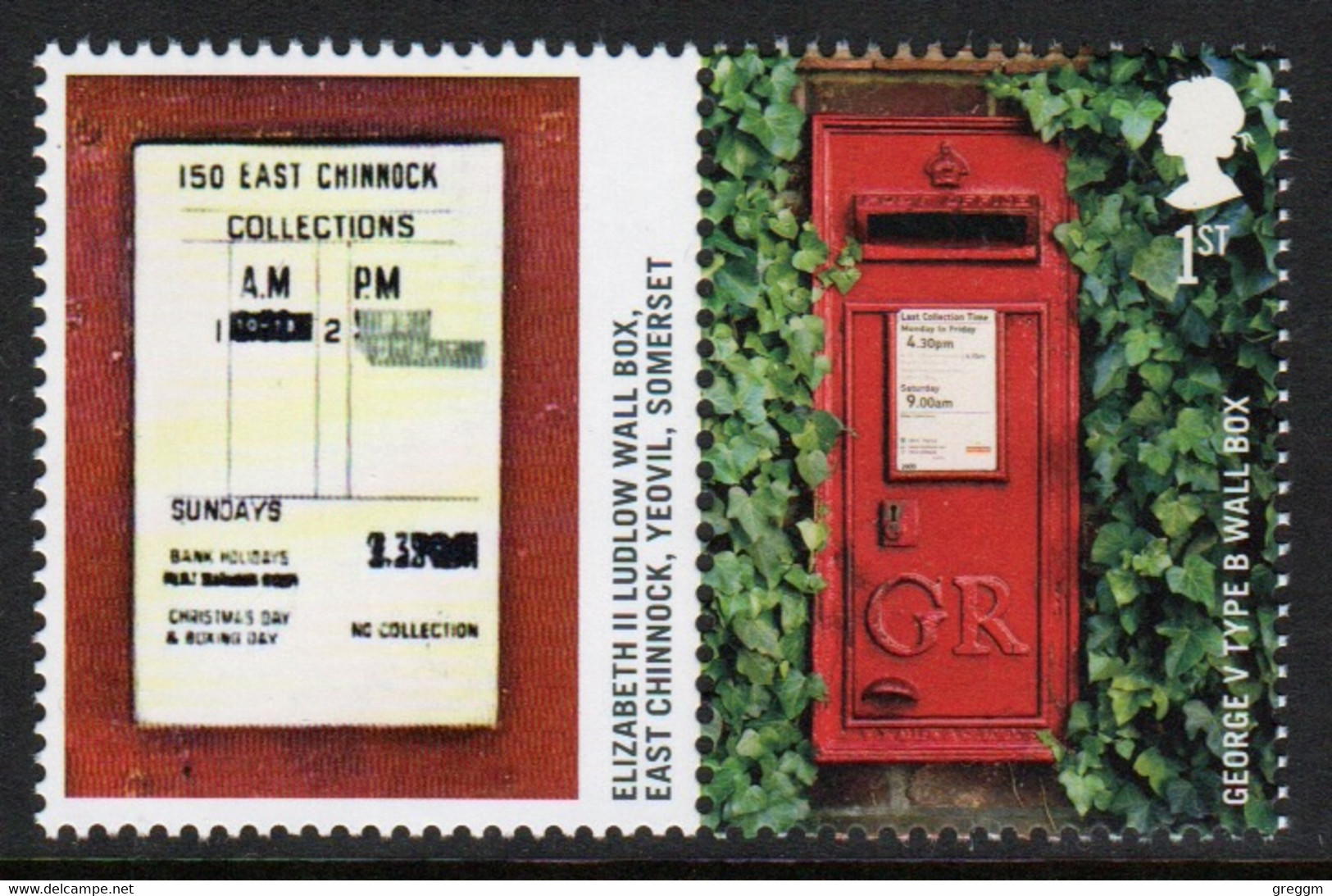 Great Britain 2009 Single 1st Smiler Sheet Commemorative Stamp With Labels From The Post Boxes Set In Unmounted Mint. - Francobolli Personalizzati