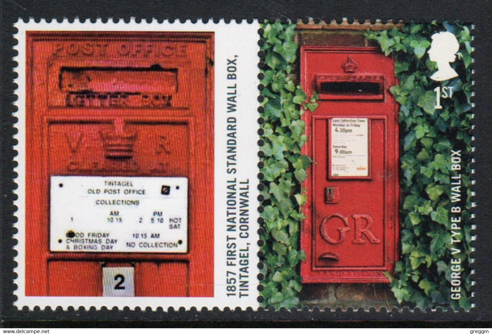 Great Britain 2009 Single 1st Smiler Sheet Commemorative Stamp With Labels From The Post Boxes Set In Unmounted Mint. - Personalisierte Briefmarken