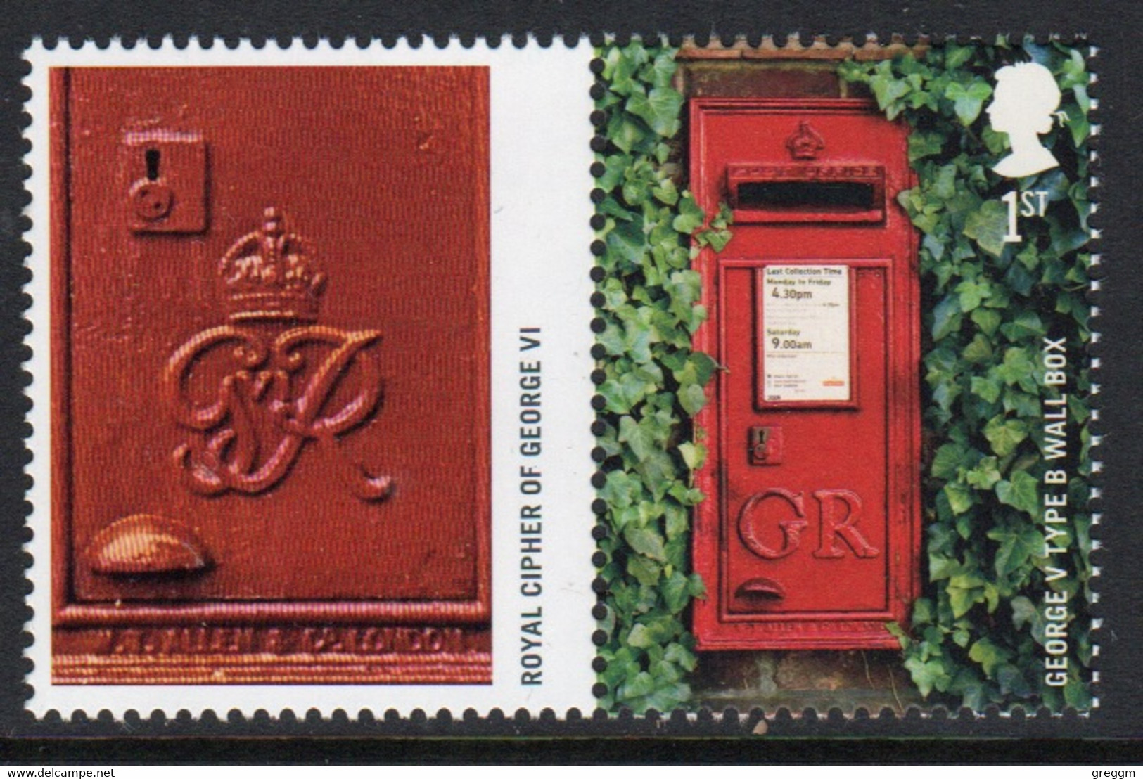 Great Britain 2009 Single 1st Smiler Sheet Commemorative Stamp With Labels From The Post Boxes Set In Unmounted Mint. - Personalisierte Briefmarken