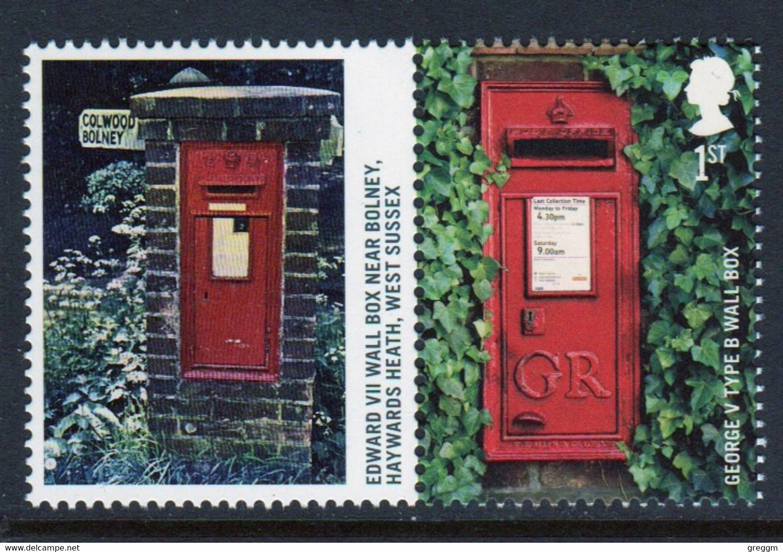 Great Britain 2009 Single 1st Smiler Sheet Commemorative Stamp With Labels From The Post Boxes Set In Unmounted Mint. - Personalisierte Briefmarken