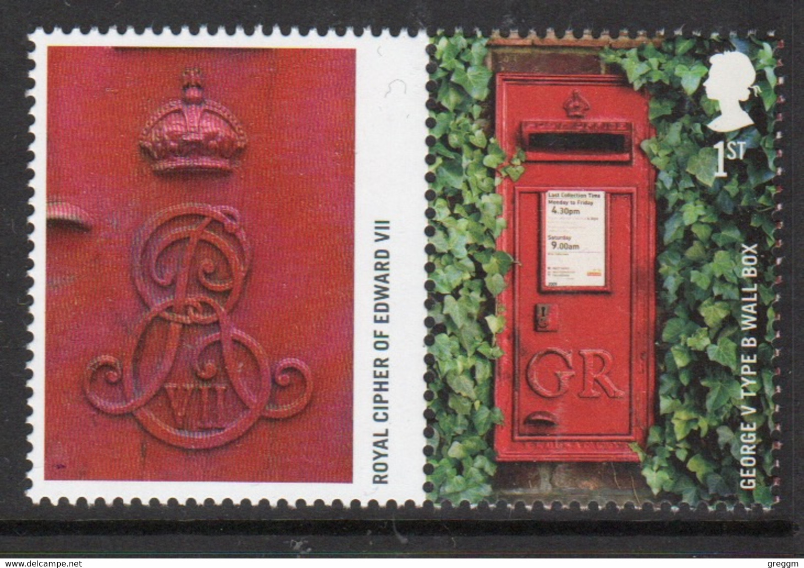 Great Britain 2009 Single 1st Smiler Sheet Commemorative Stamp With Labels From The Post Boxes Set In Unmounted Mint. - Personalisierte Briefmarken