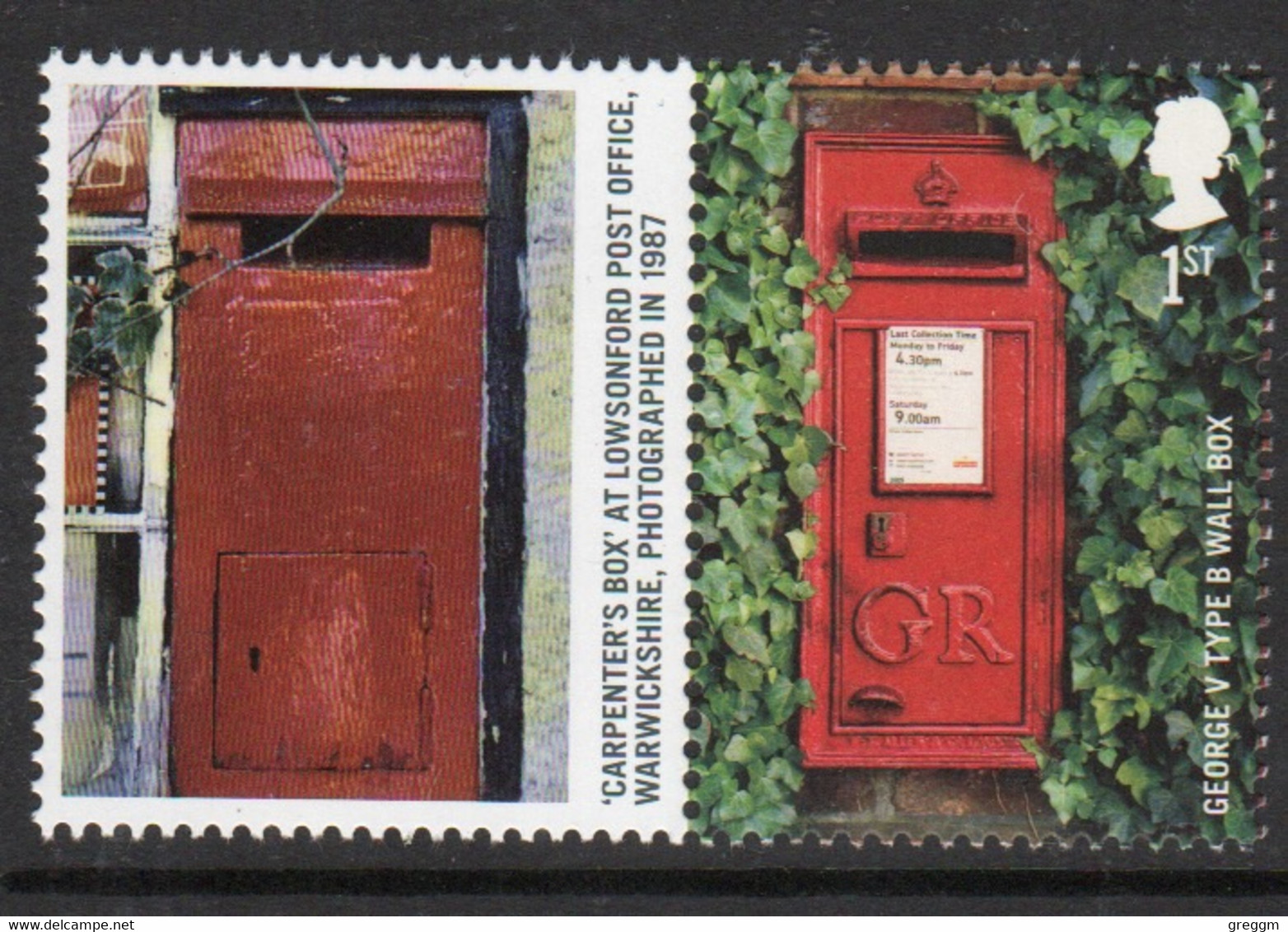 Great Britain 2009 Single 1st Smiler Sheet Commemorative Stamp With Labels From The Post Boxes Set In Unmounted Mint. - Personalisierte Briefmarken