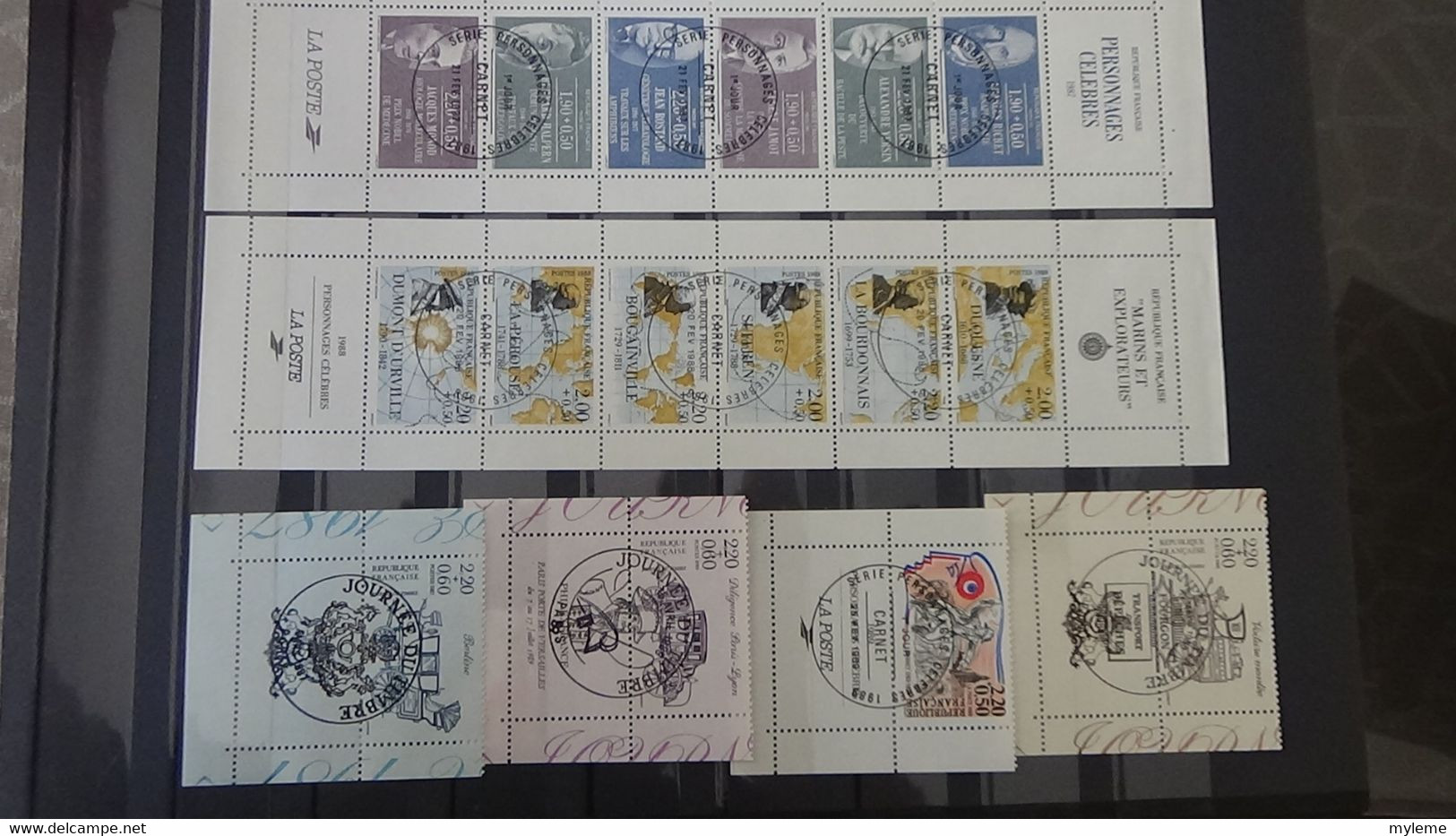 U30 Collection de timbres, blocs et carnets oblitérés (ayant circulés pour la plupart) de France. A saisir !!!