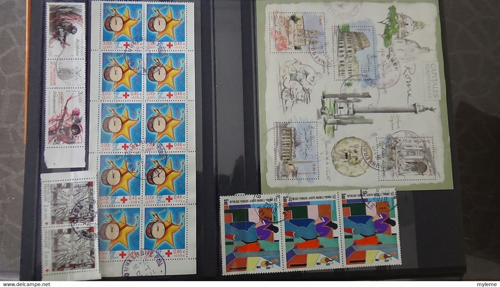 U30 Collection de timbres, blocs et carnets oblitérés (ayant circulés pour la plupart) de France. A saisir !!!