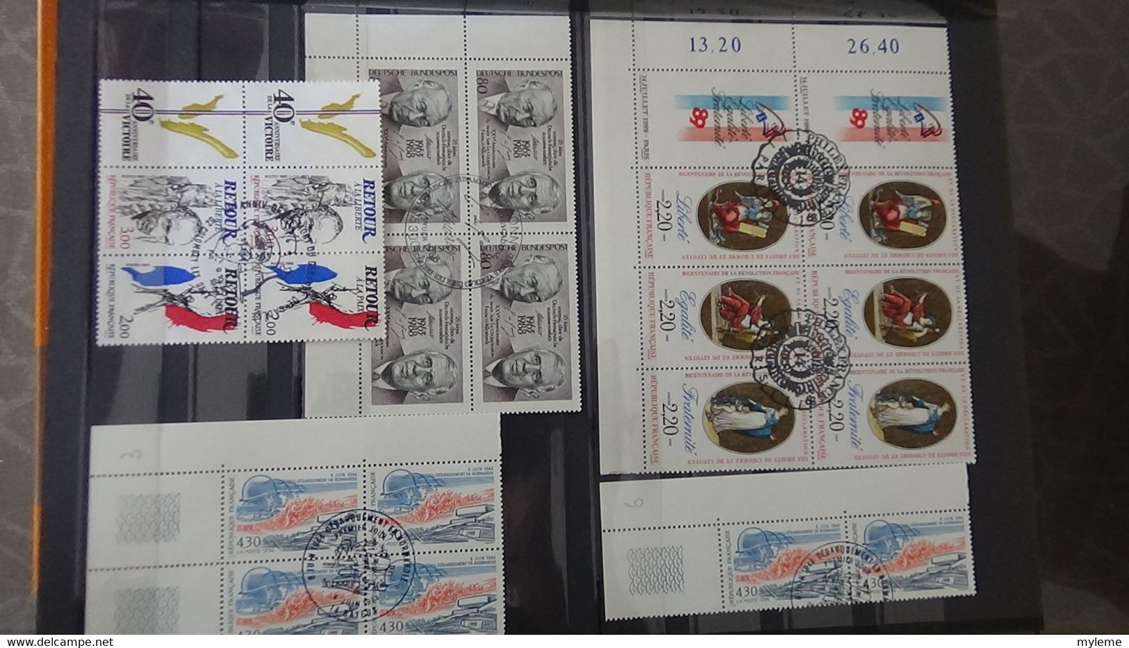 U30 Collection de timbres, blocs et carnets oblitérés (ayant circulés pour la plupart) de France. A saisir !!!