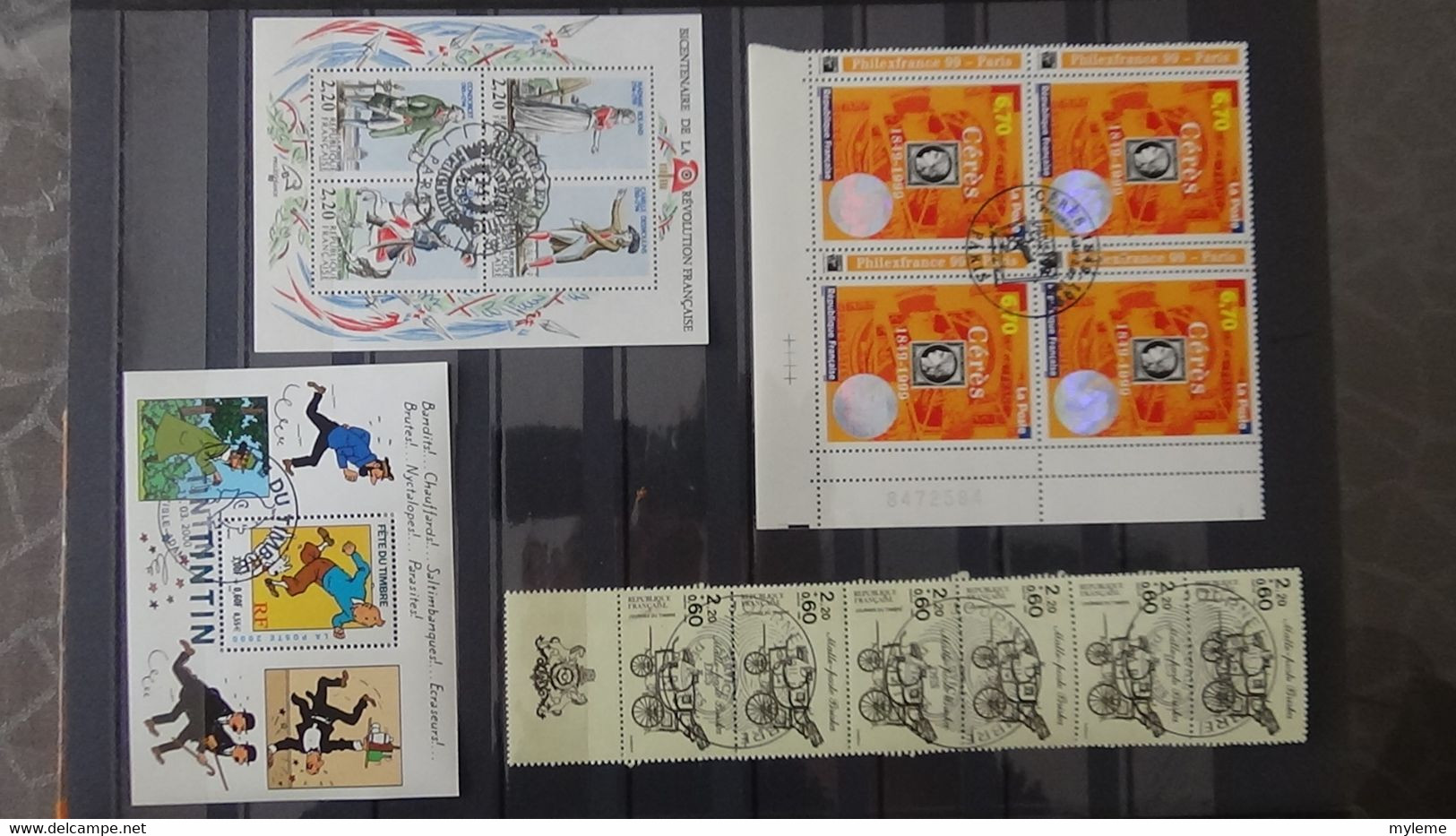 U30 Collection de timbres, blocs et carnets oblitérés (ayant circulés pour la plupart) de France. A saisir !!!