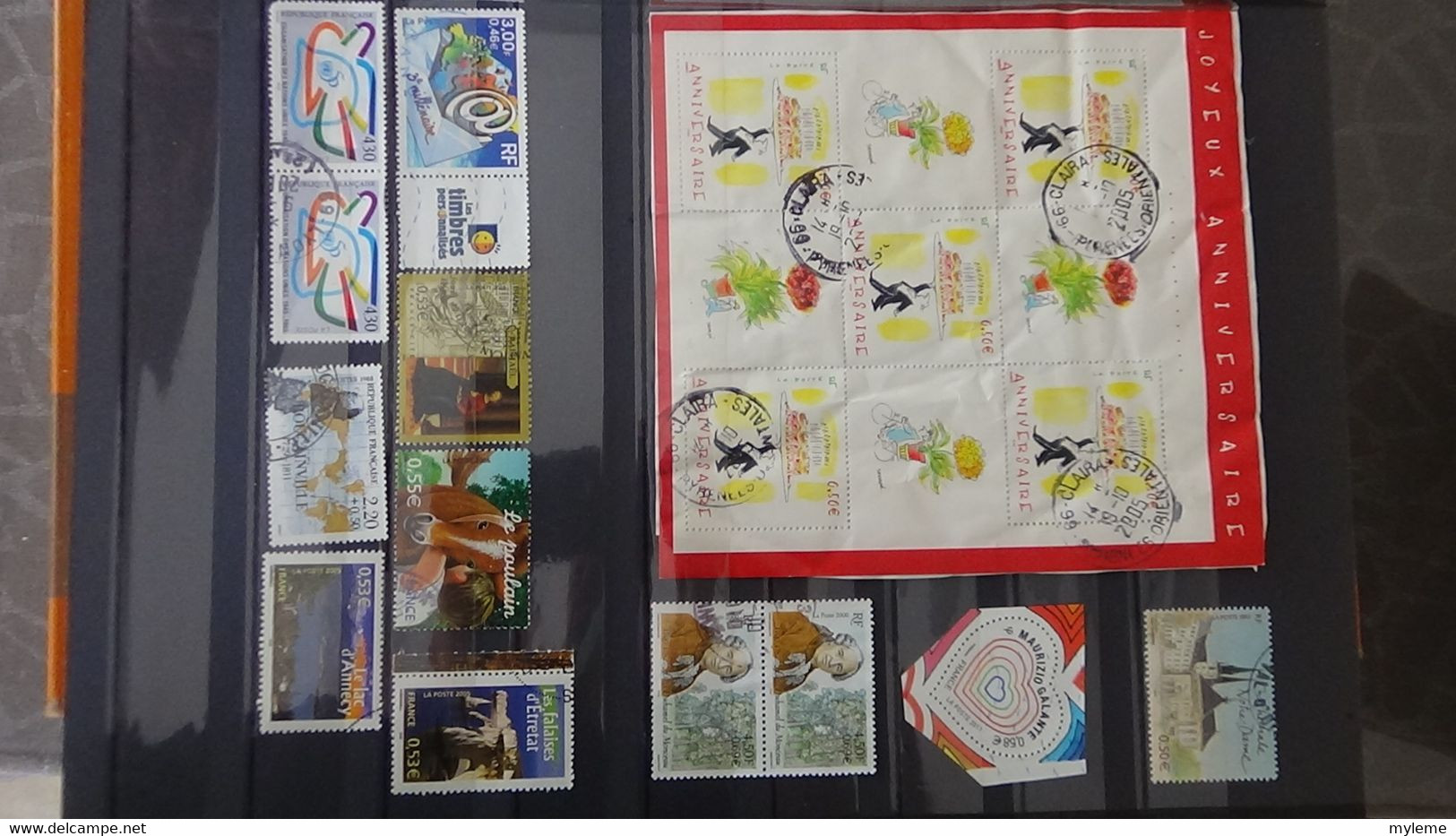 U30 Collection de timbres, blocs et carnets oblitérés (ayant circulés pour la plupart) de France. A saisir !!!