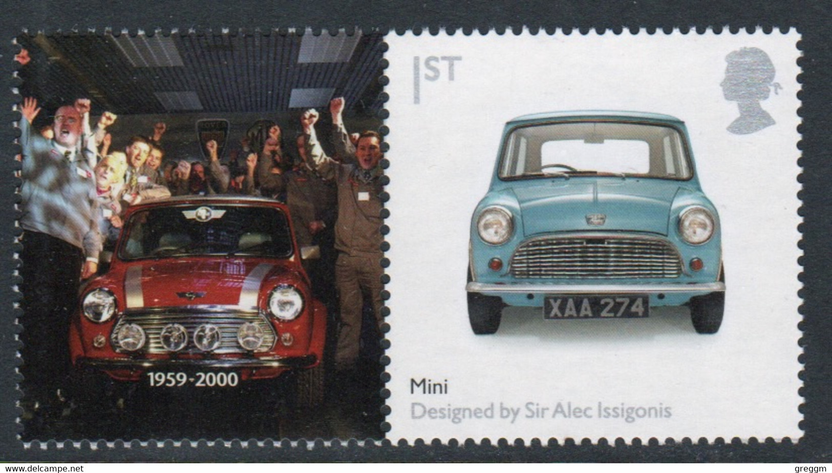Great Britain 2009 Single 1st Smiler Sheet Commemorative Stamp With Labels From The Design Set In Unmounted Mint. - Francobolli Personalizzati