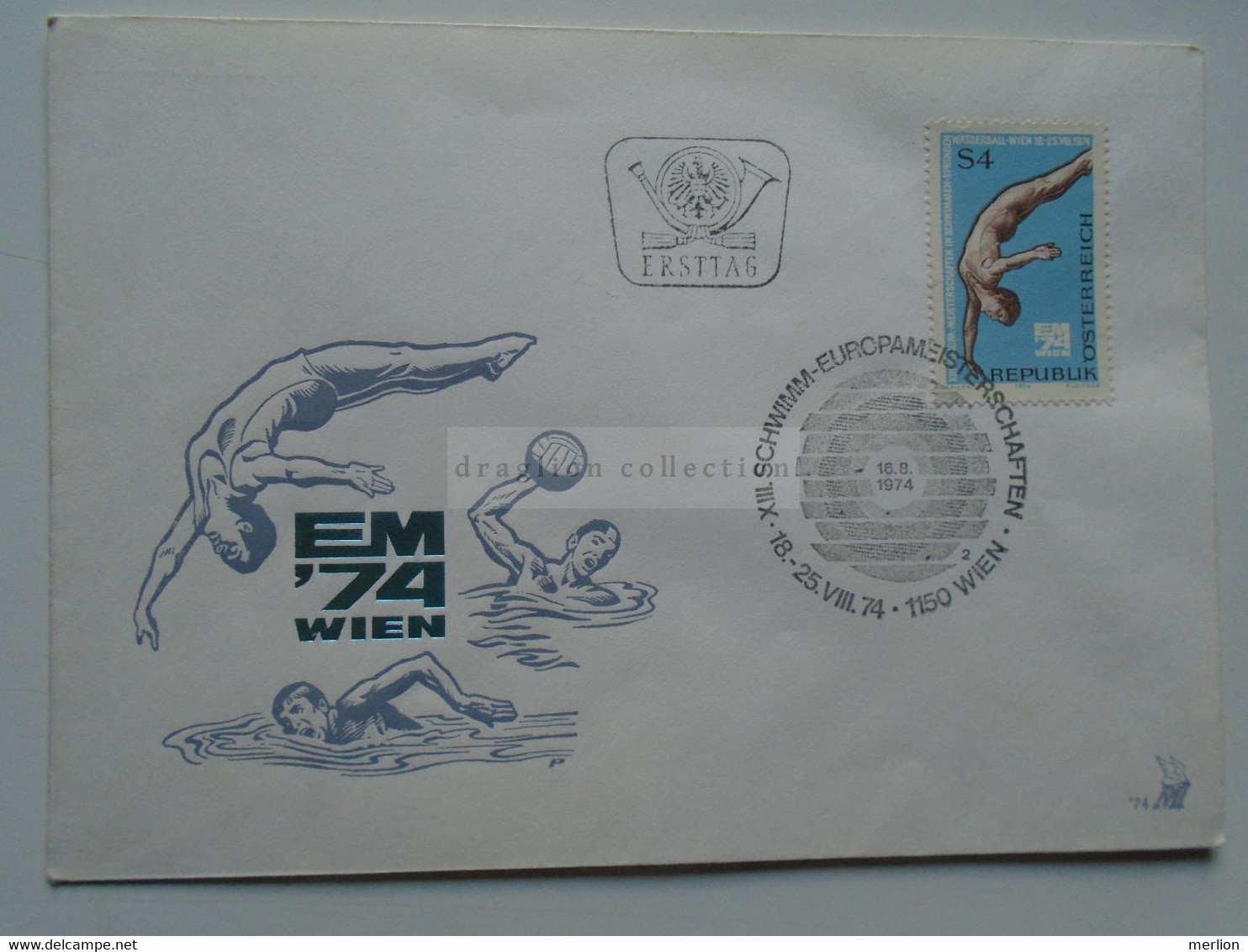 D179970   Austria WIEN  1974   Swimming Water Polo   FDC - Water Polo