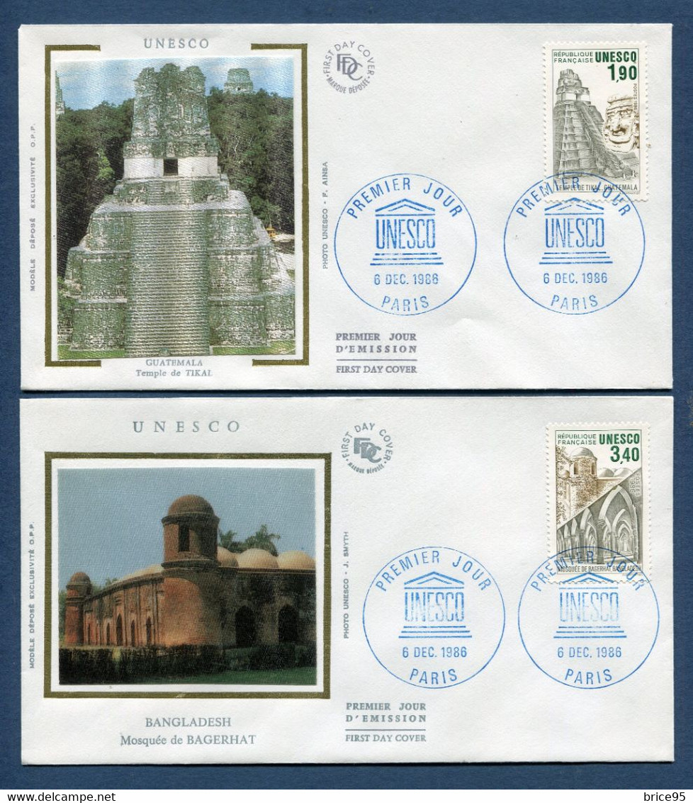 ⭐ France - Premier Jour - FDC - UNESCO - 1986 ⭐ - 1950-1959