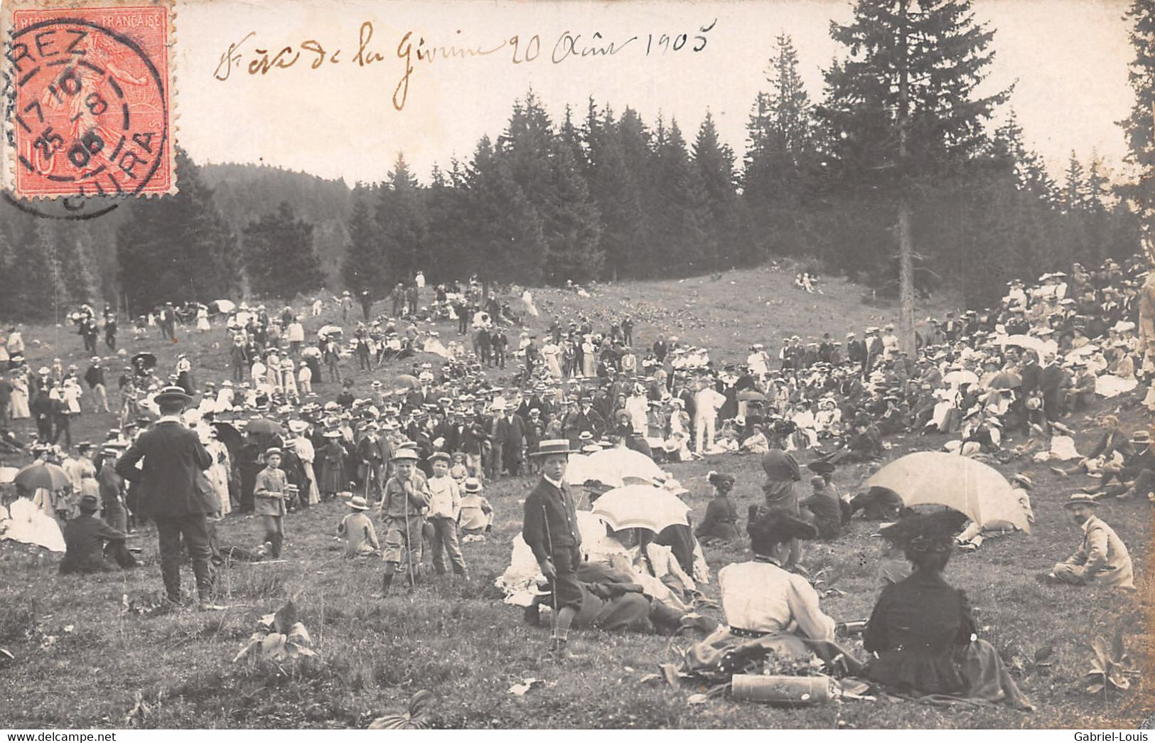 Carte-Photo - Fête De La Givrine 1905 - Animée - Mi-été Du Jura - Disctrict De Nyon - Nyon