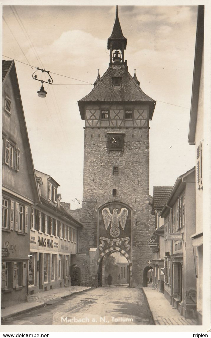 Marbach A. N. Torturm - Hakenkreuz - - Marbach