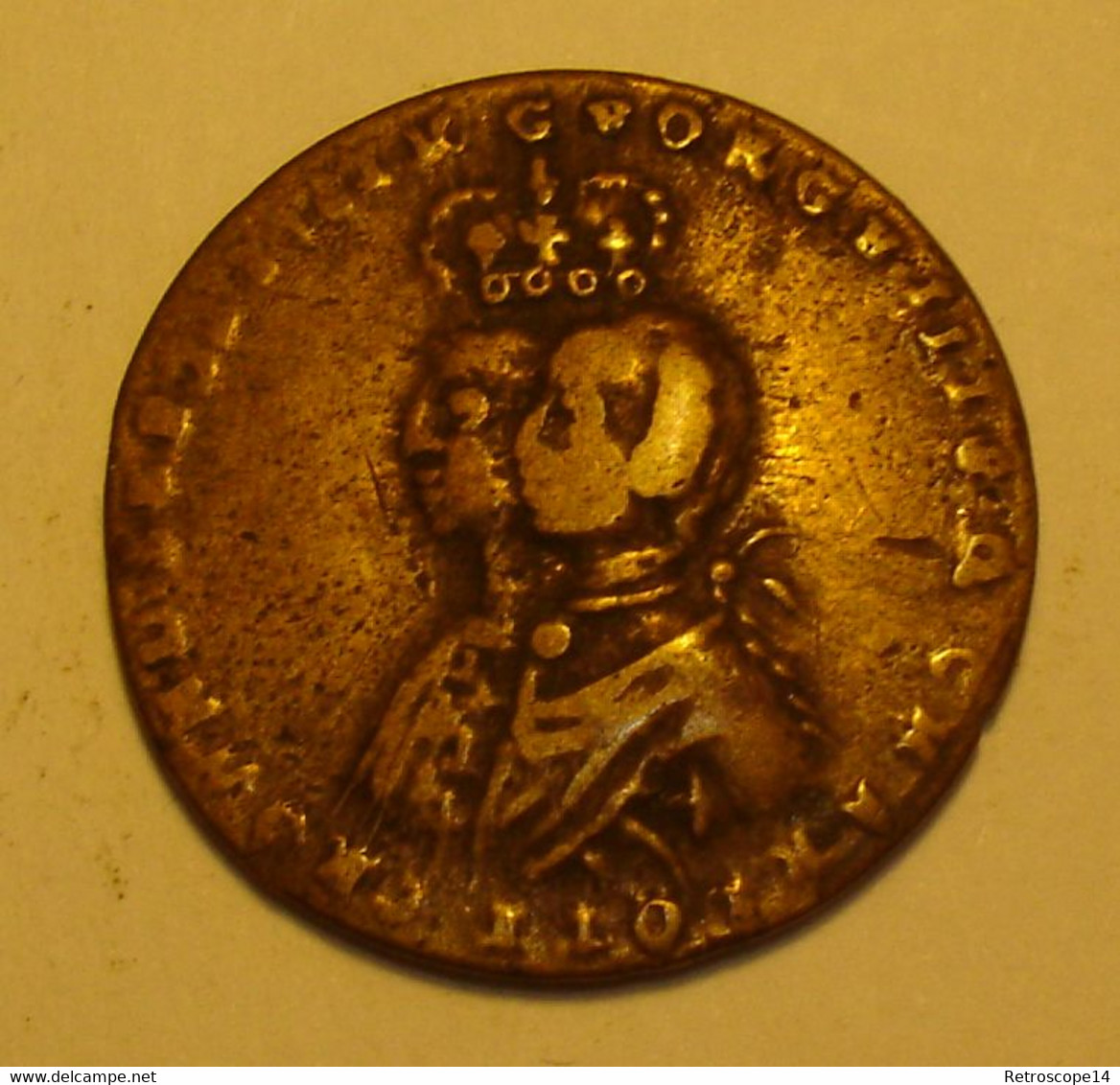 VERY RARE 1761 GEORGE III & CHARLOTTE CORONATION MEDAL Royal, England, United Kingdom - Monarchia/ Nobiltà