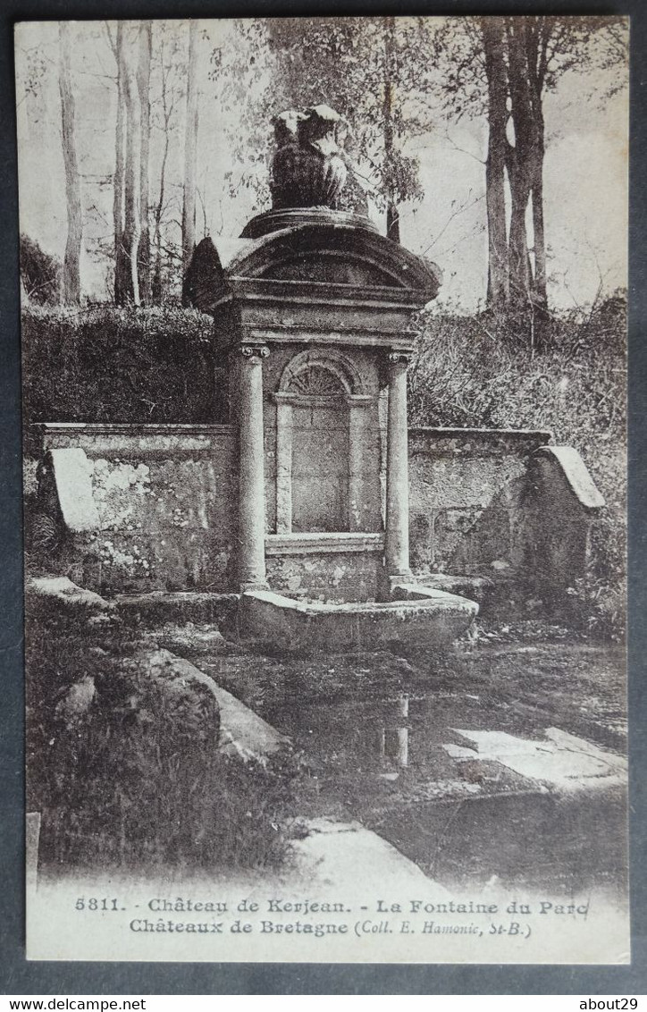 CPA 29 KERJEAN - Le Château - Lot 2 Cartes - La Fontaine Du Parc  - Réf. E 109 - Saint-Vougay