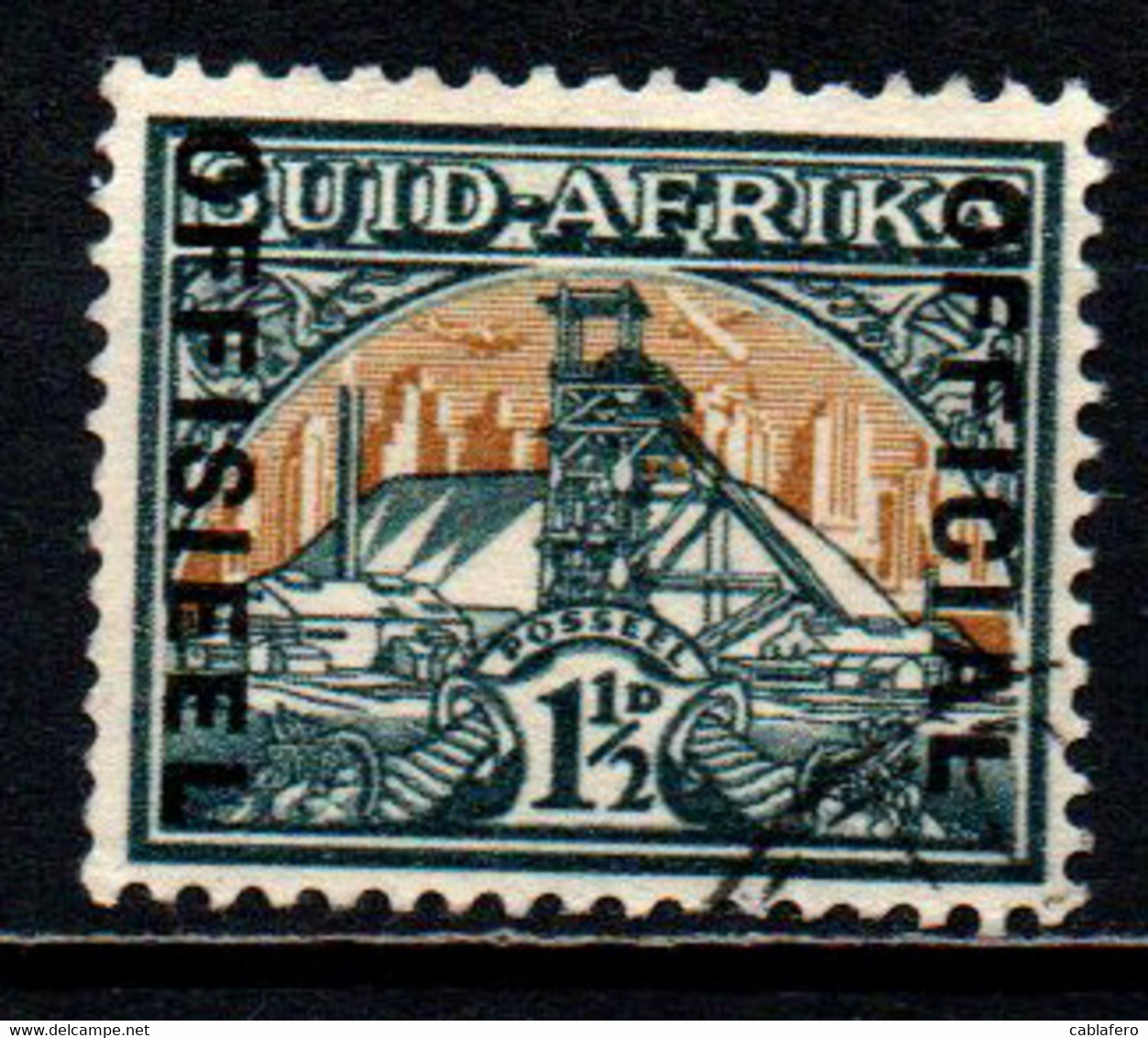 SUD AFRICA - 1944 - FRANCOBOLLO CON SOVRASTAMPA - OVERPRINTED - USATO - Dienstmarken