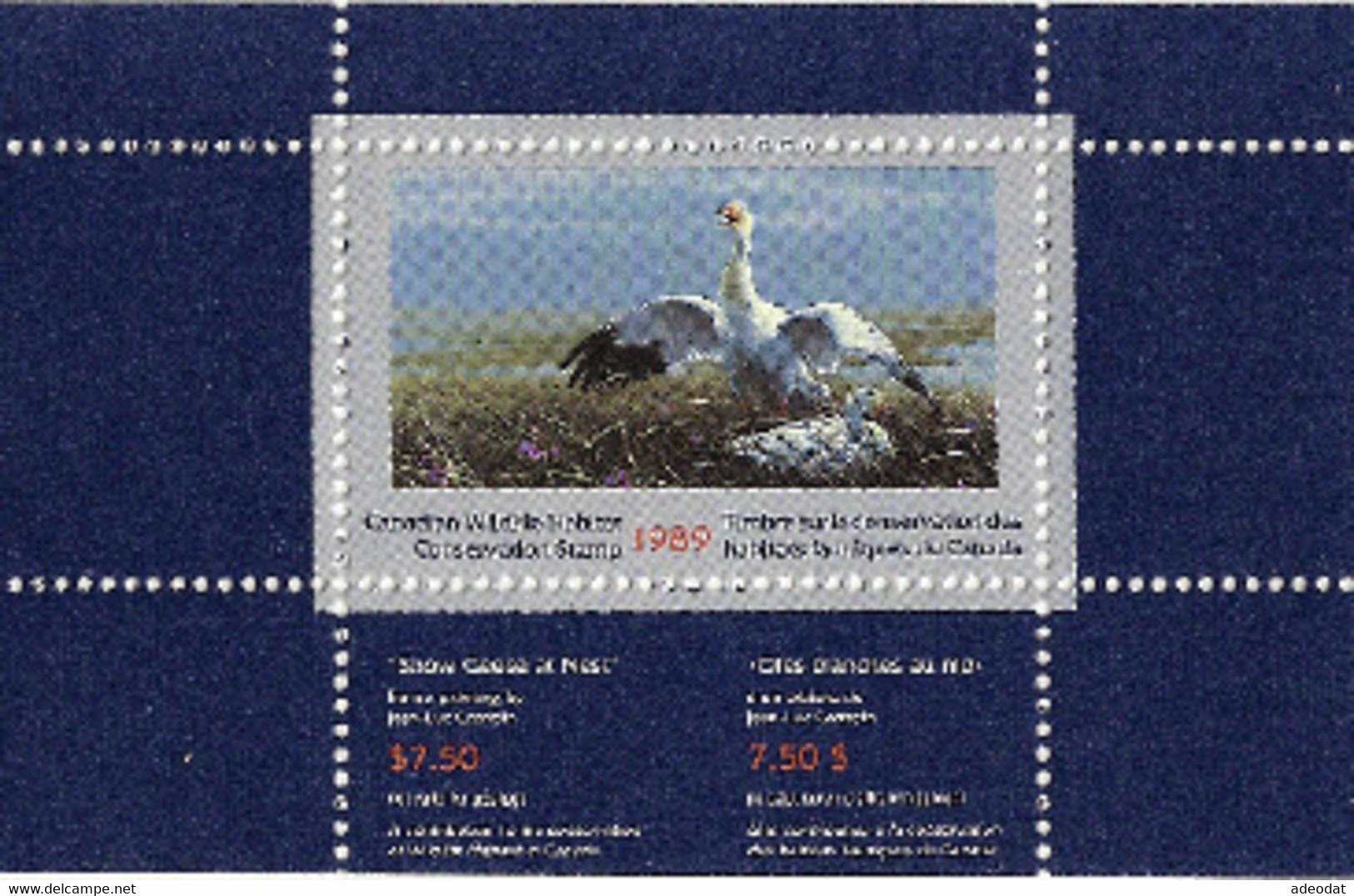 1989 WILDLIFE HABITAT CONSERVATION STAMP MNH WITH BOOKLET - Other & Unclassified