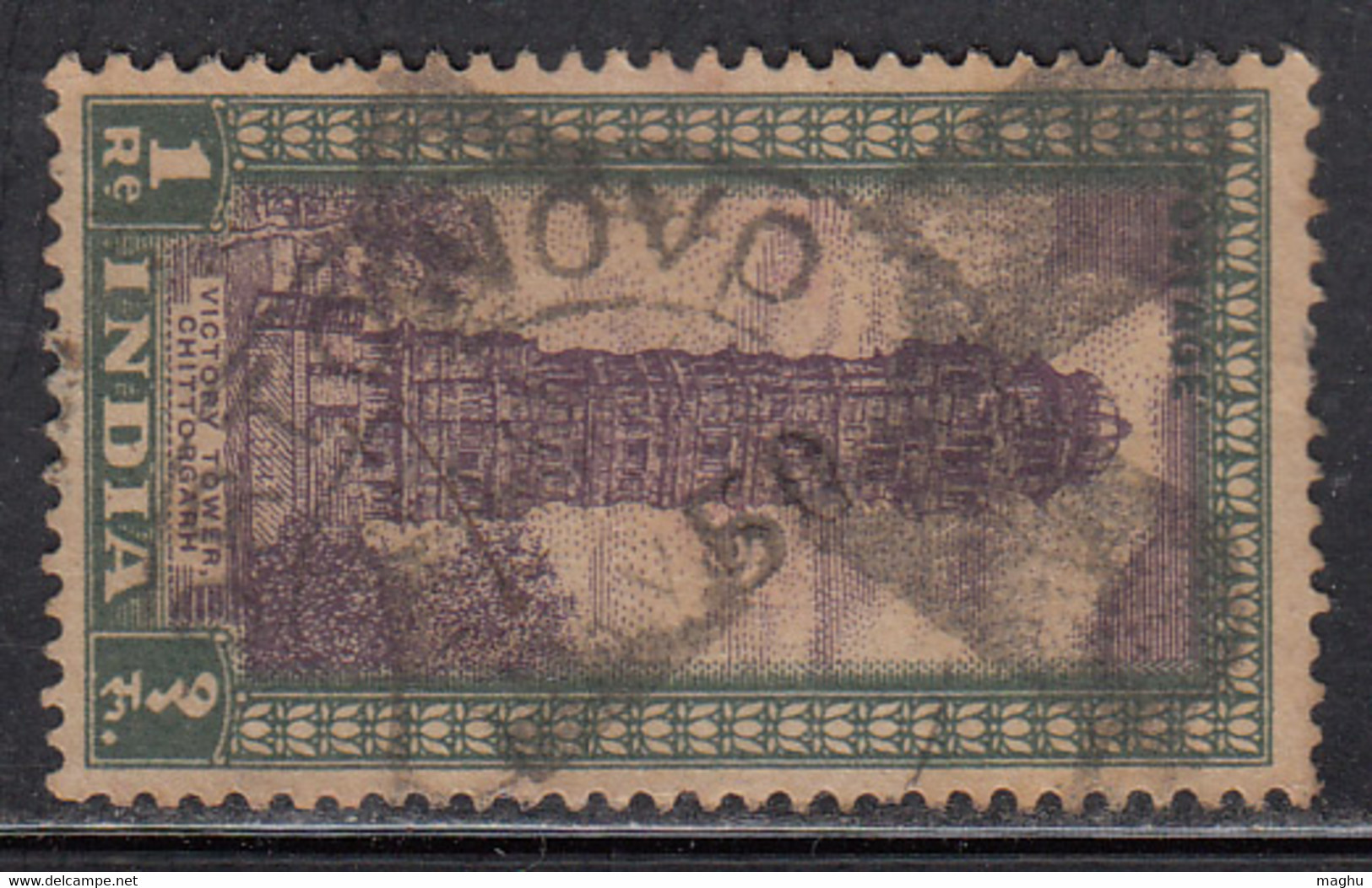 'PORTO NOVO' Pmk On 'Victory Tower' 1949 Archaelogical Series Used India, Portugal Colony - Used Stamps