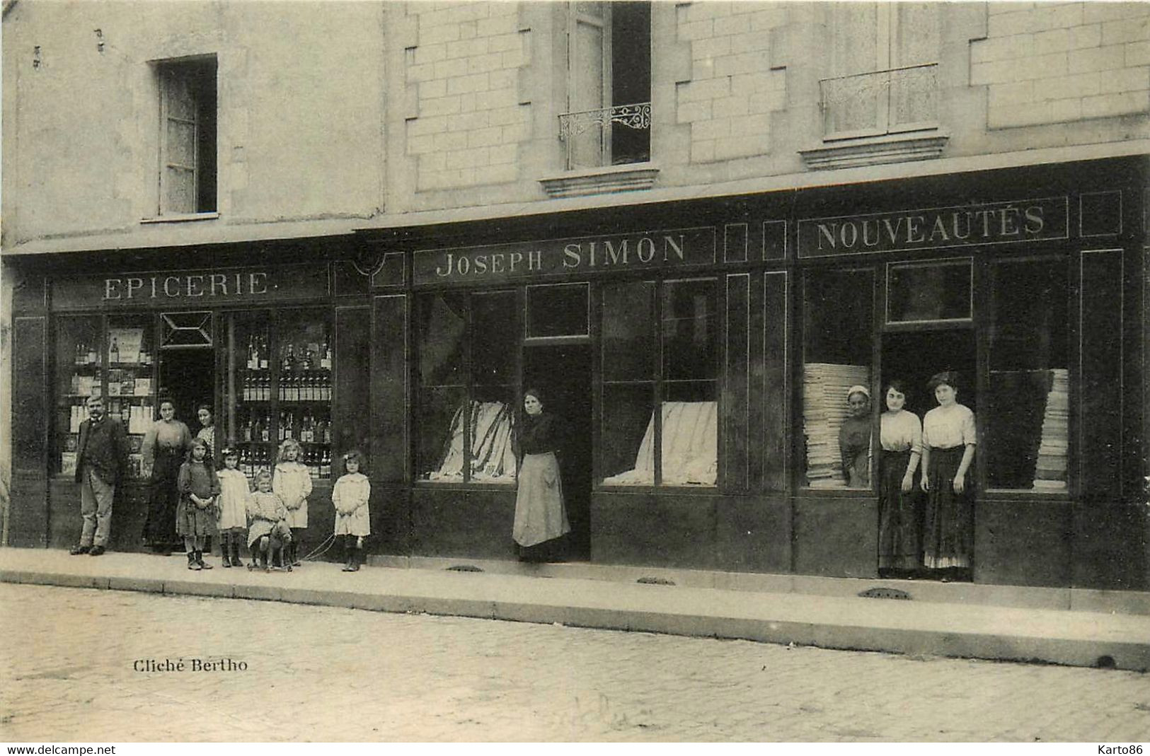 St étienne De Montluc * Devanture Epicerie & Jospeh SIMON Nouveautés Modes * Commerce Magasin - Saint Etienne De Montluc