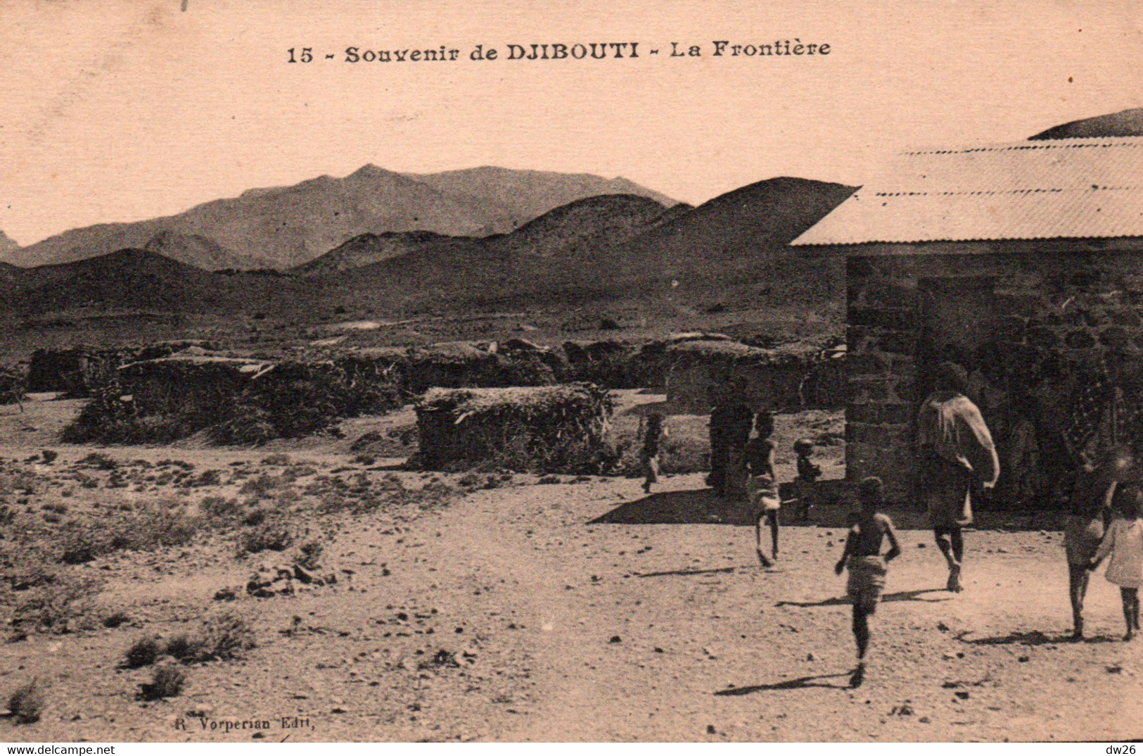 Souvenir De Djibouti - La Frontière - Edition Vorperian - Carte N° 15 Non Circulée - Gibuti