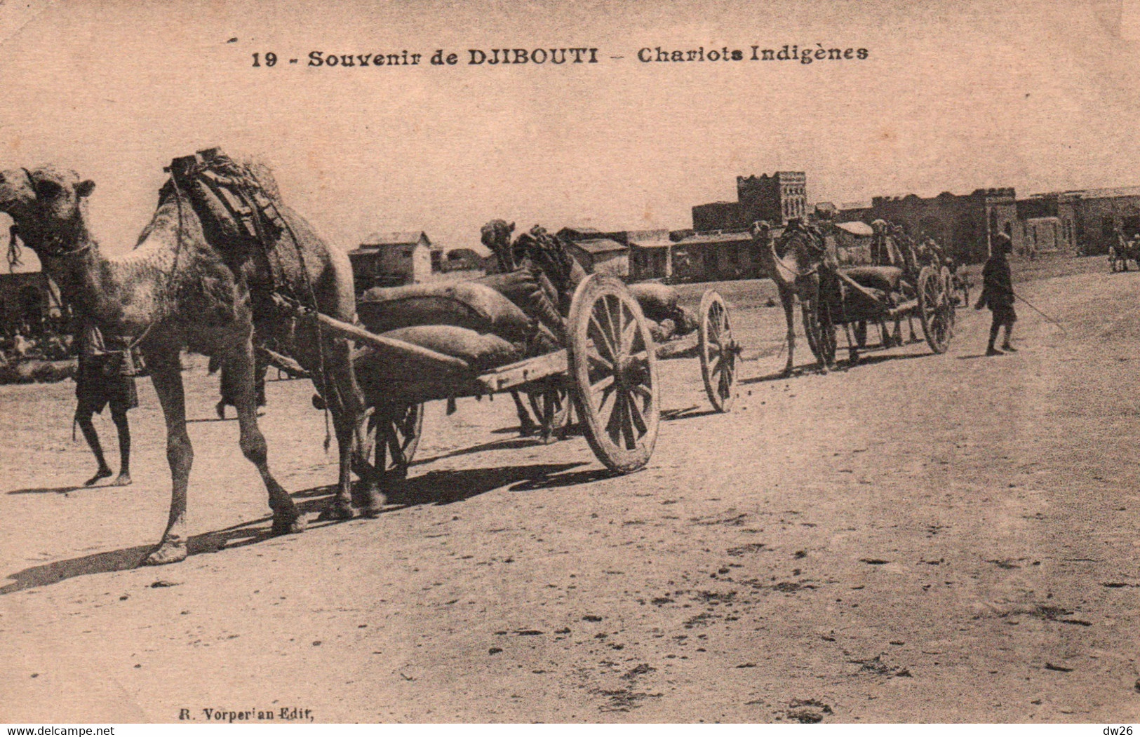 Souvenir De Djibouti - Chariots Indigènes - Edition Vorperian - Carte N° 19 Non Circulée - Djibouti