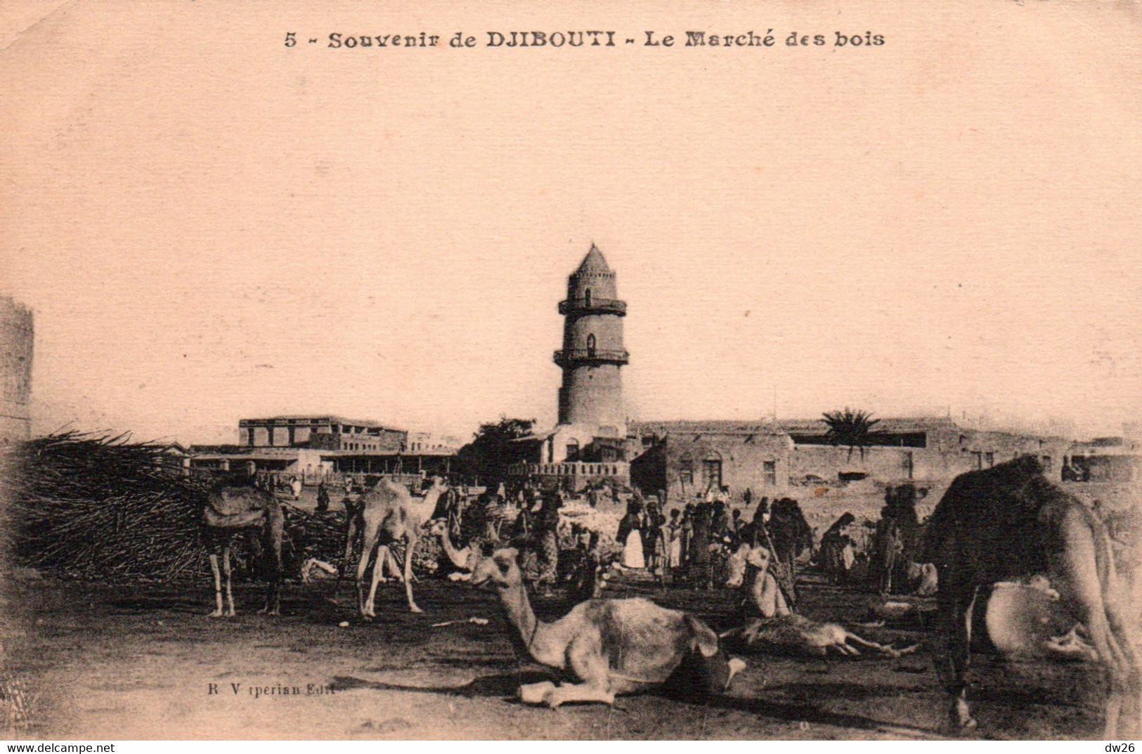 Souvenir De Djibouti - Marché Des Bois - Edition Vorperian - Carte N° 5 Non Circulée - Djibouti