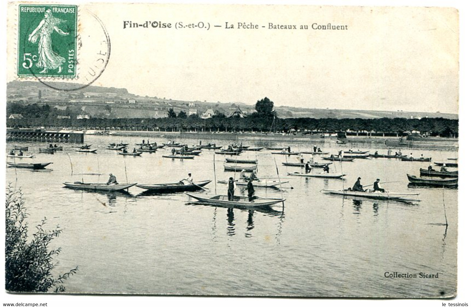 CPA De Conflans-Ste-Honorine - La Pêche - Bateaux Au Confluent De La Seine Et De L'Oise - Conflans Saint Honorine