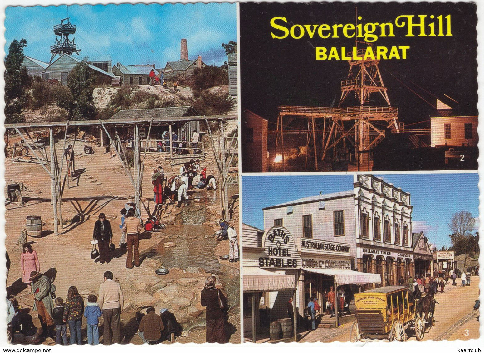 Sovereign Hill, Ballarat - Gold Mining Township: Red Hill Gully Panning Creek, Poppet Heaf, Main Street - (Victoria) - Ballarat
