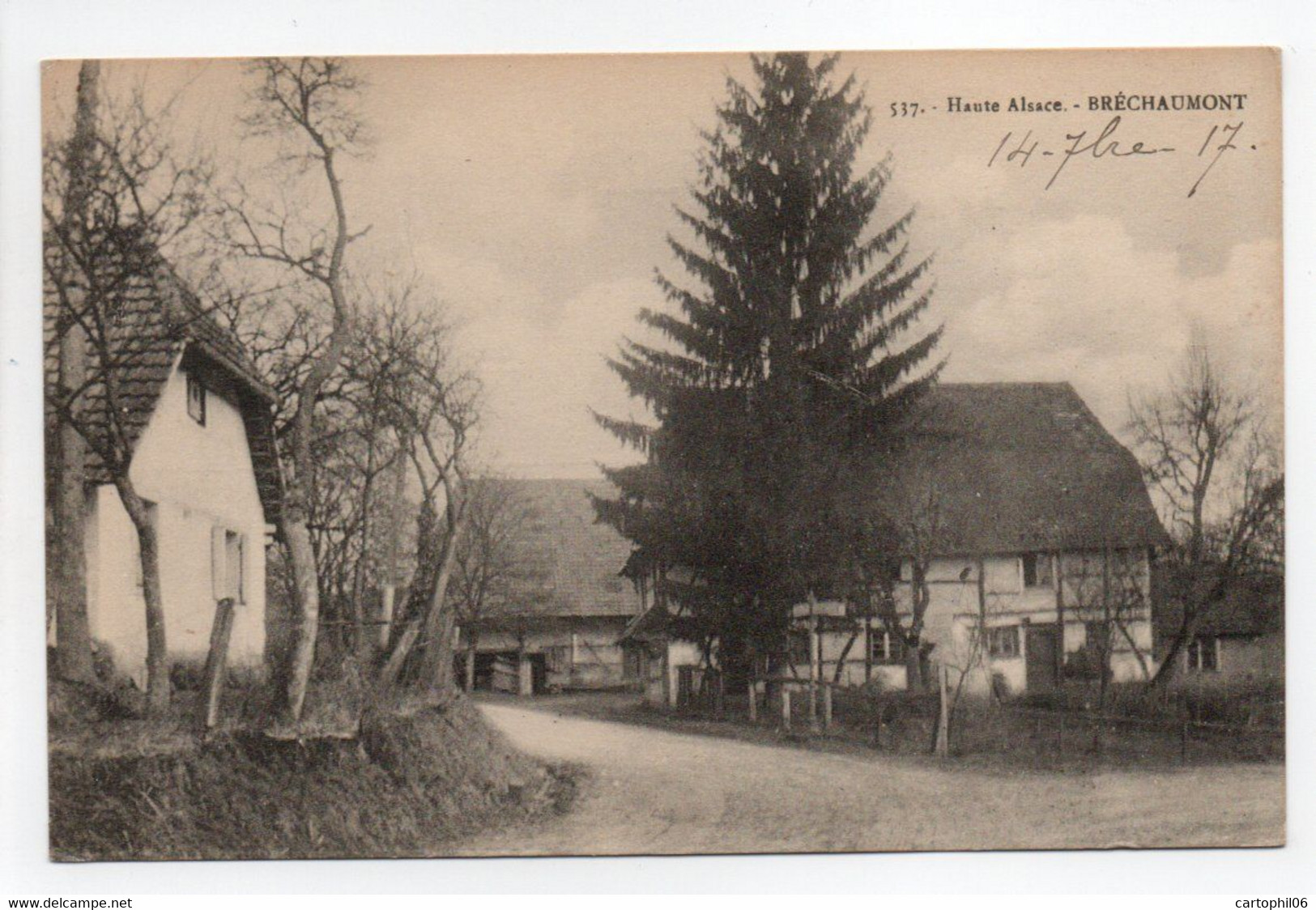 - CPA BRÉCHAUMONT (68) - Entrée Du Village 1917 - Edition Chadourne 537 - - Autres & Non Classés