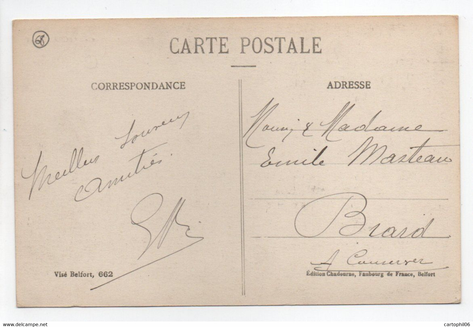 - CPA BRÉCHAUMONT (68) - Entrée Du Village 1917 - Edition Chadourne 537 - - Altri & Non Classificati