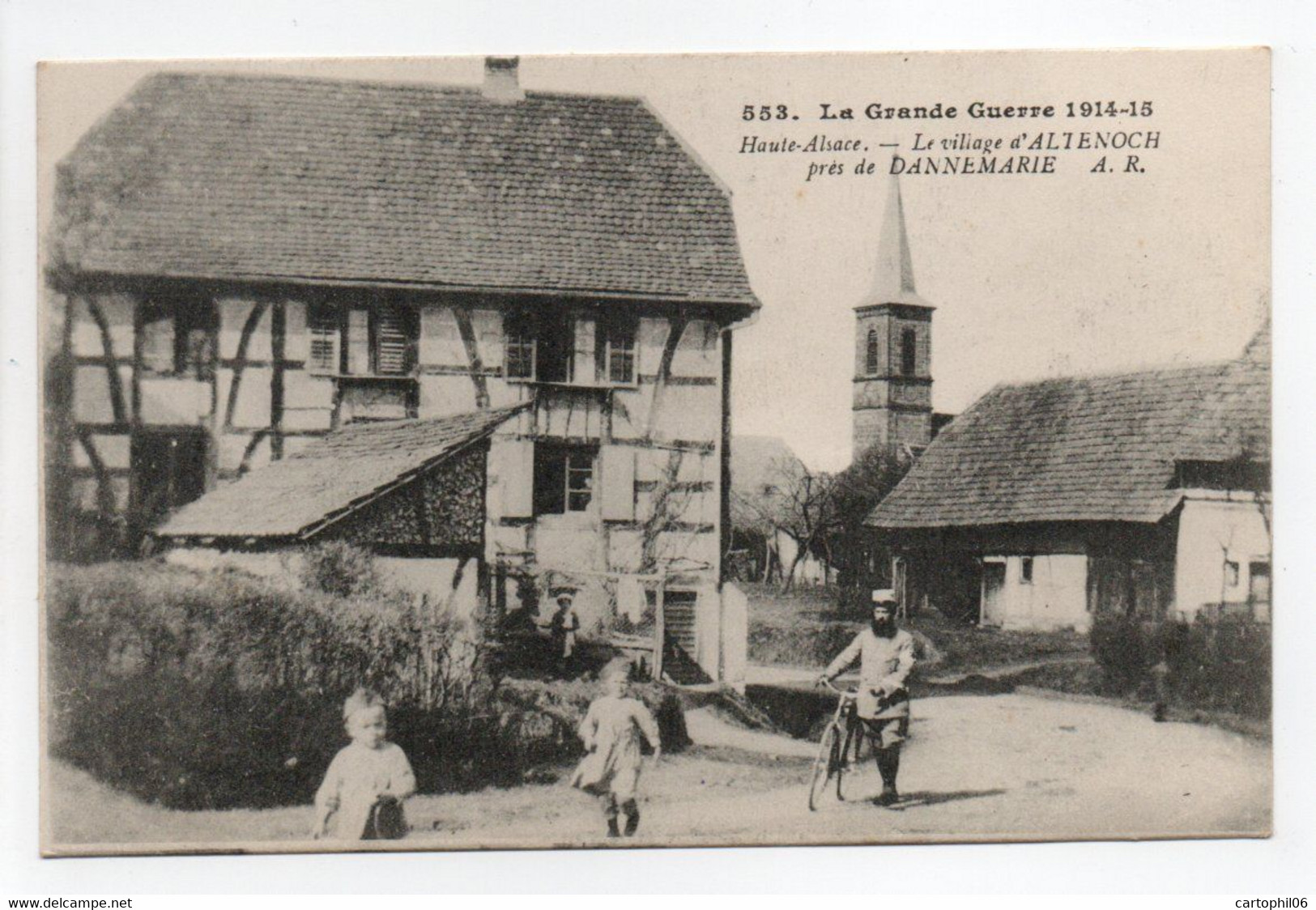 - CPA ALTENACH (68) - Entrée Du Village 1915 (avec Personnages) - Edition Richard 553 - - Autres & Non Classés