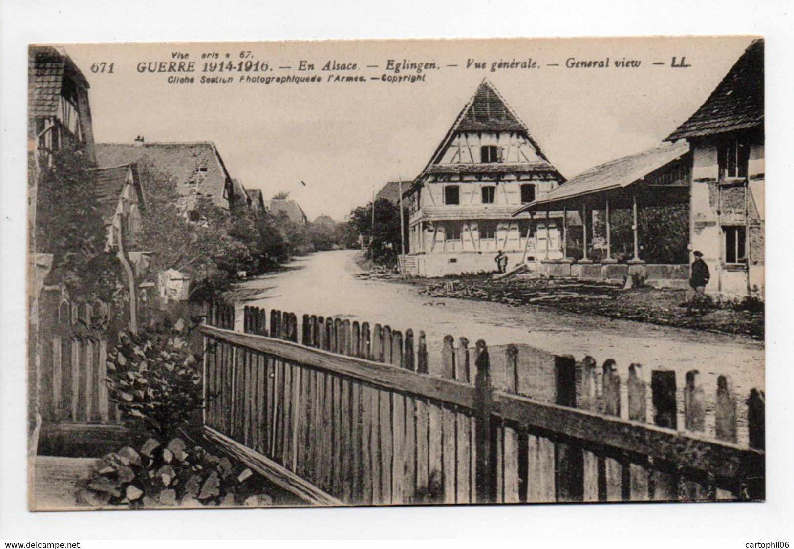 - CPA EGLINGEN (68) - GUERRE 1914-1916 - Vue Générale - Editions Lévy 671 - - Autres & Non Classés