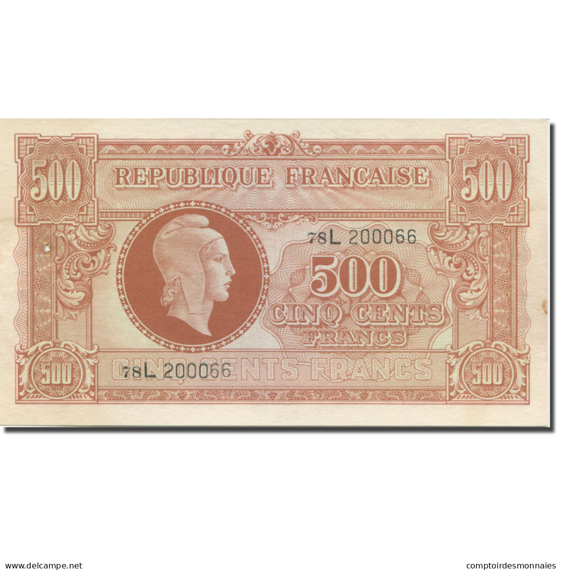 France, 500 Francs, Marianne, 1945, 1945, SUP+, Fayette:VF11.01, KM:106 - 1943-1945 Marianne